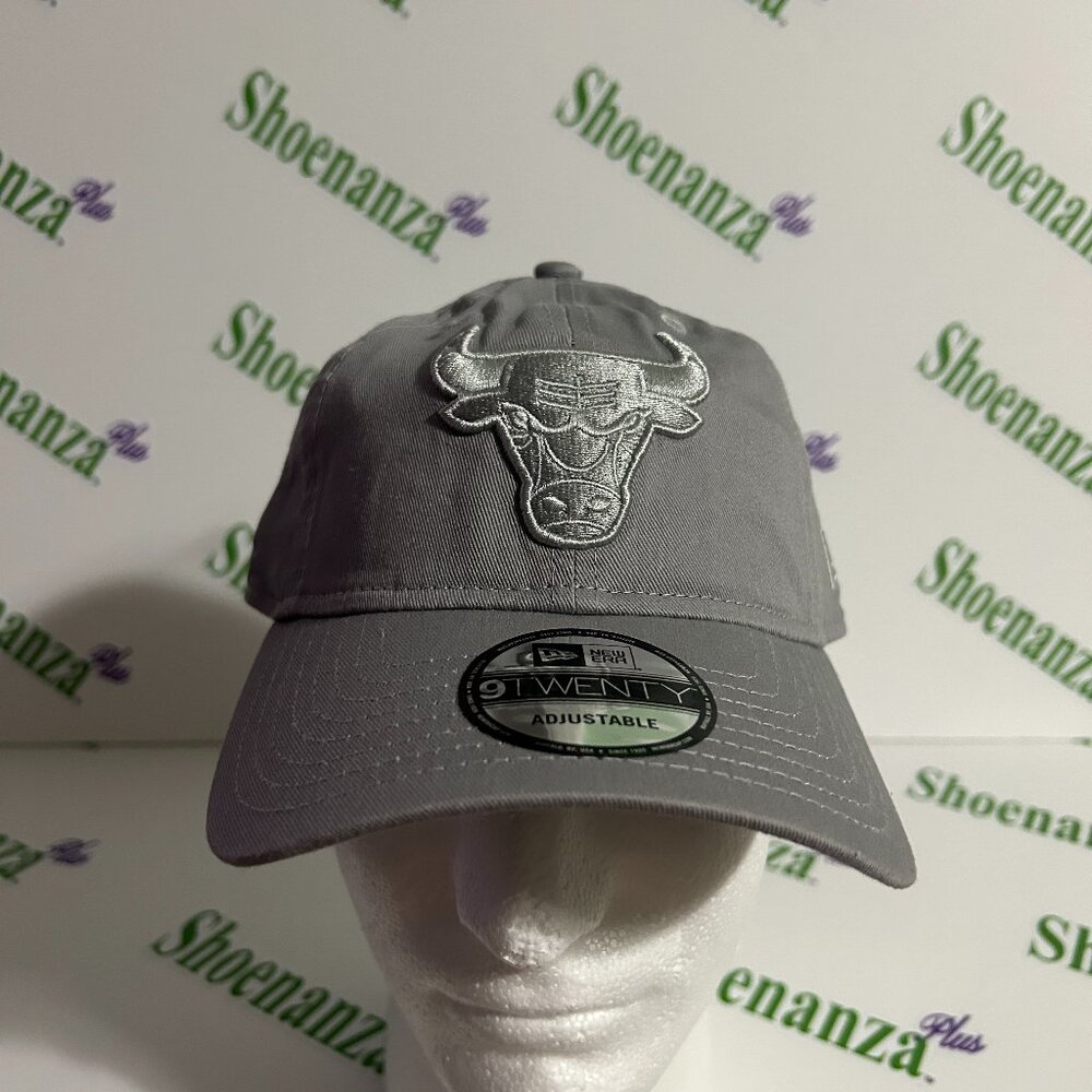New Era 9Twenty Hat NBA Chicago Bulls Adjustable Cap Mens Gray OSFM Basketball